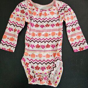 BABY GIRLS COLORFUL FALL ONESIE (3-6 MONTHS)